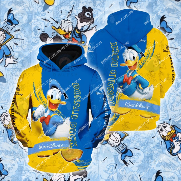 cartoon movie donald duck all over printed hoodie 1