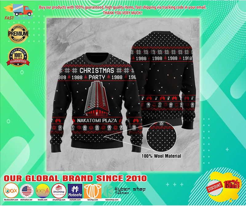 Christmas 1988 party nakatomi plaza ugly Christmas sweater sweatshirt 1