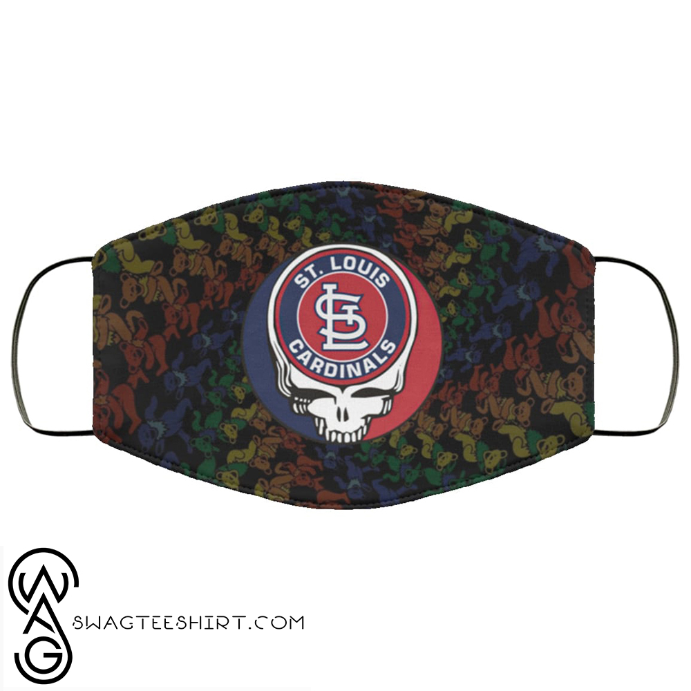 The grateful dead st louis cardinals full over printed face mask