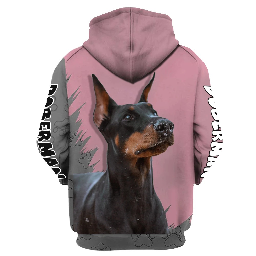 Here's to the women that can't imagine life without Doberman 3D Hoodie 1