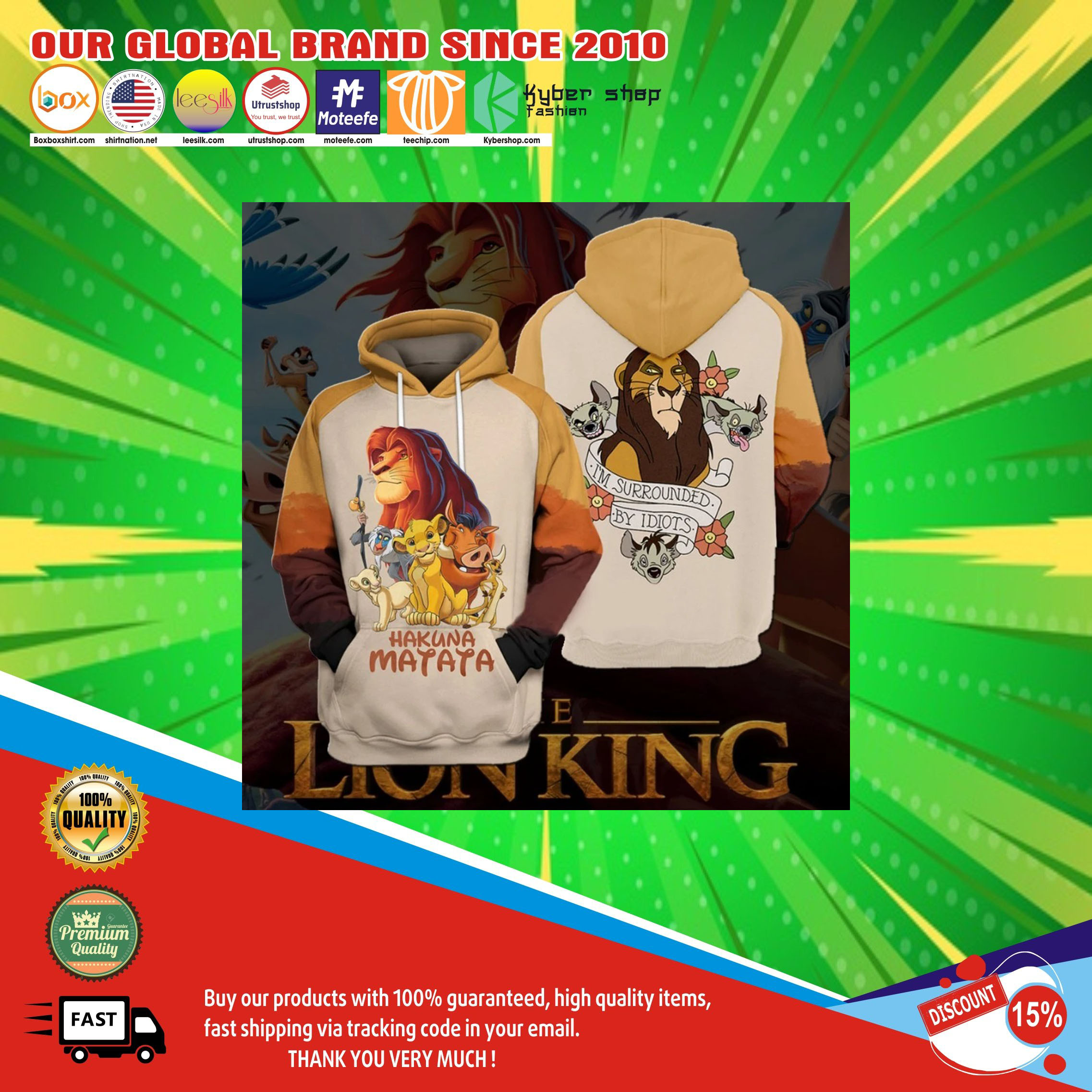 The lion king 3d hoodie5