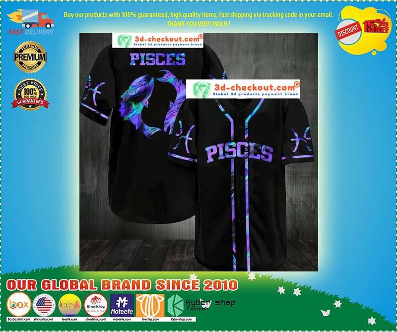 Zodiac Pisces Baseball Jersey3