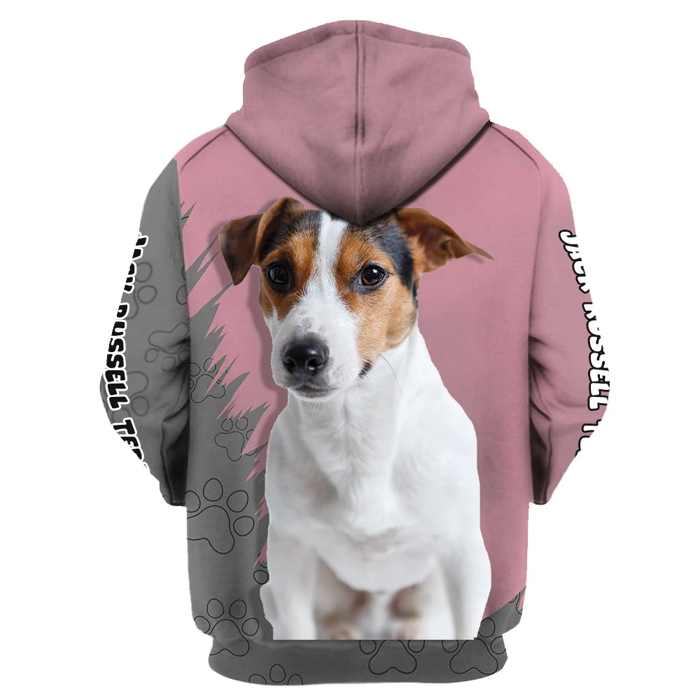 Here's to the women that can't imagine life without Jack Russell Terrier 3D Hoodie 1