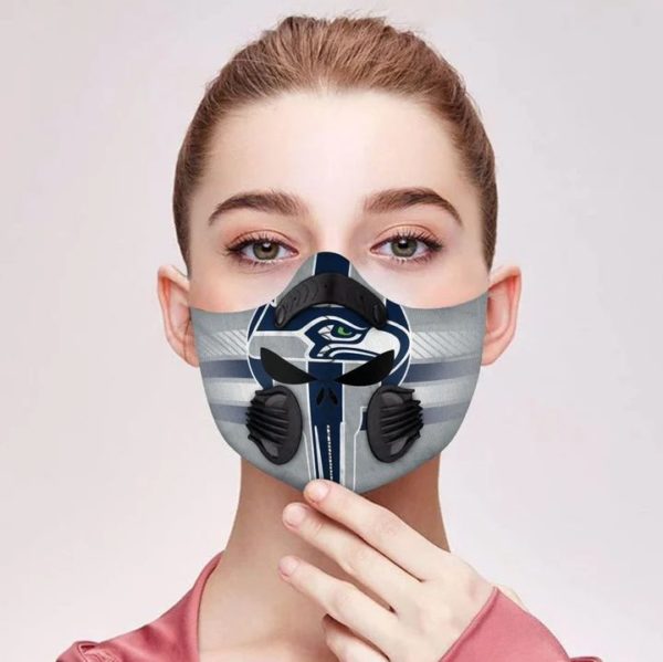 Seattle seahawks punisher skull filter face mask – Saleoff 030820