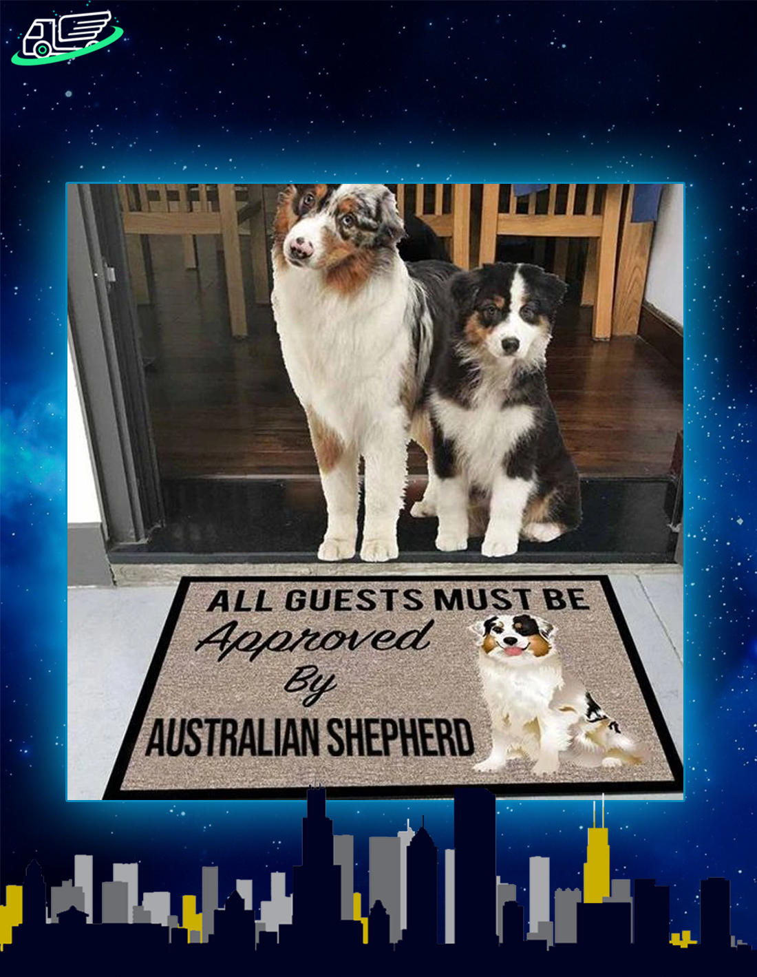 All guests must be approved by australian shepherd doormat
