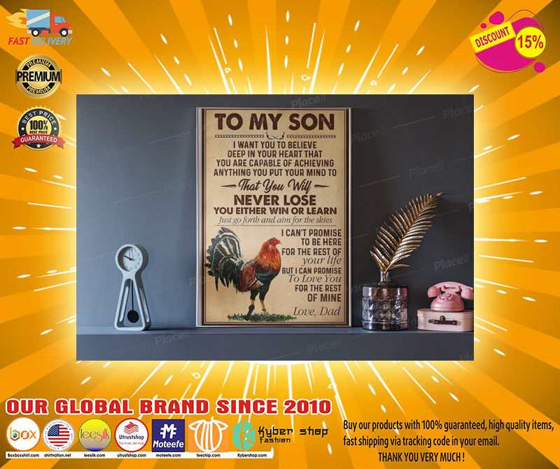 Rooster to my son poster