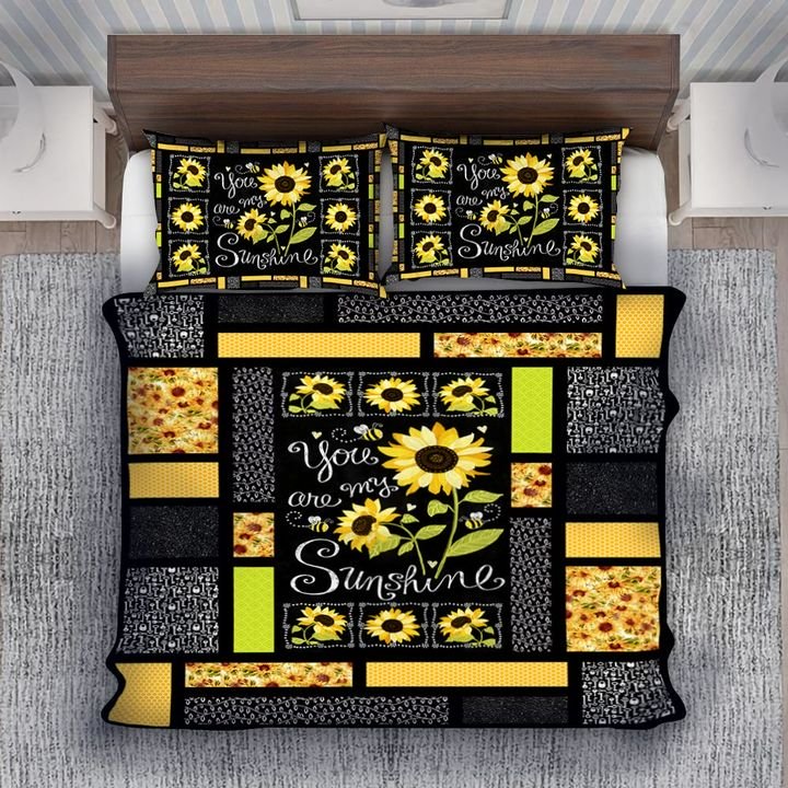 [best price] you are my sunshine sunflower bedding set – maria