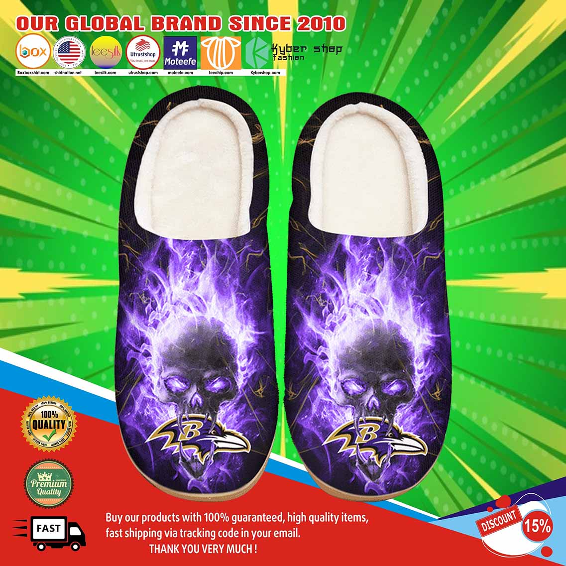 Baltimore Ravens Custom Shoes Slippers 3