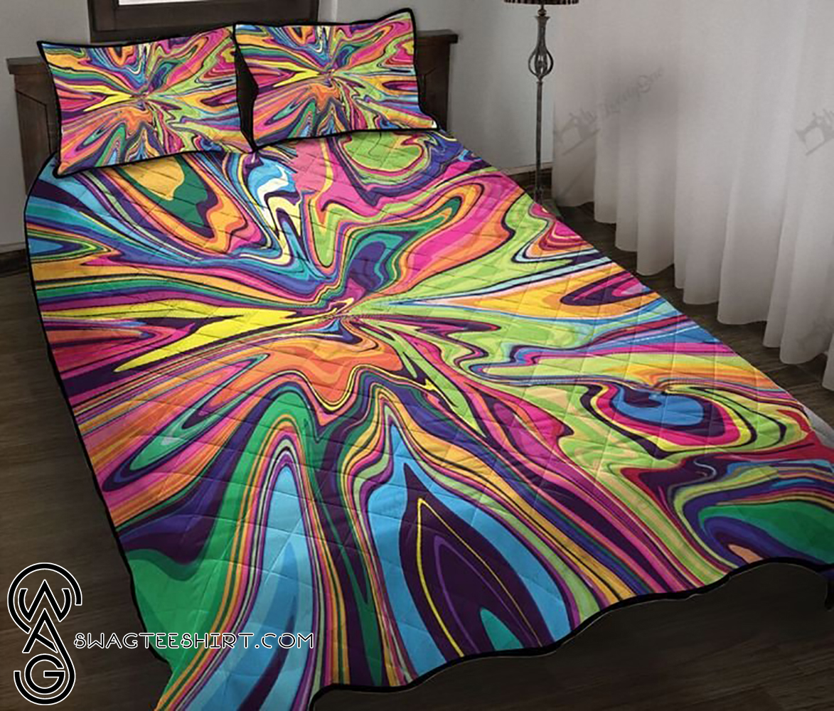 Psychedelic tie dye full printing quilt - Maria