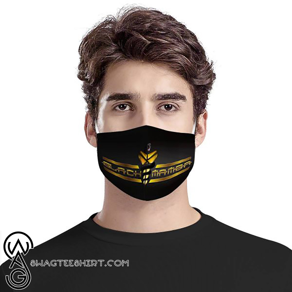 Black mamba full over printed face mask