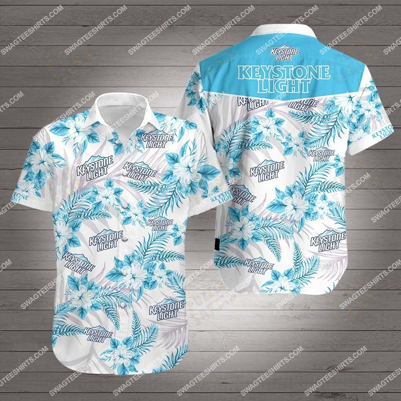 keystone light all over print hawaiian shirt 2