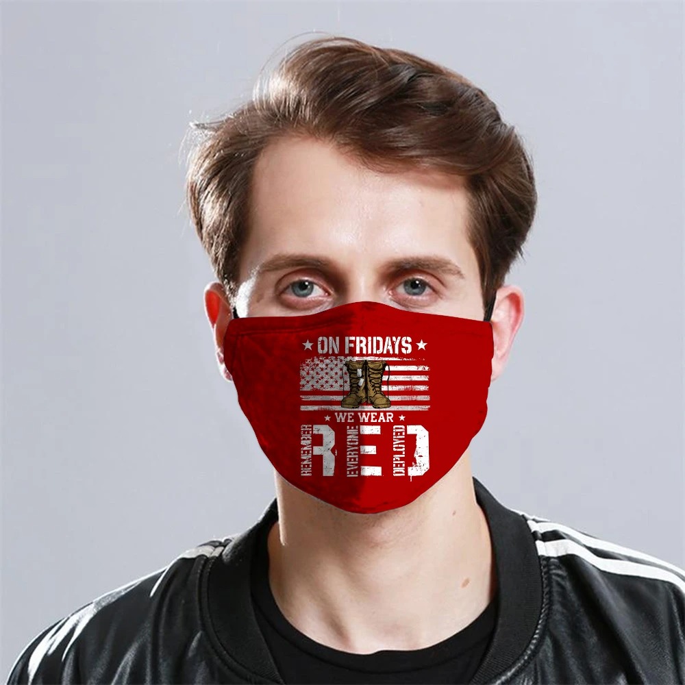 Veteran fridays we wear red face mask 1