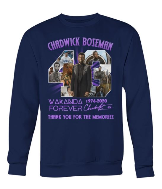Chadwick Boseman 43 thanks sweater