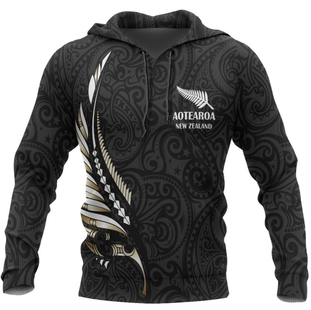 Aotearoa New Zealand all over printed 3D hoodie – dnstyles