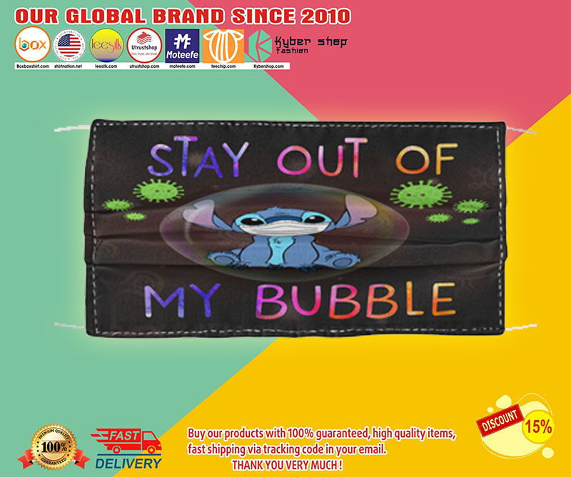 Stitch Stay out of my bubble face mask- LIMITED EDITION