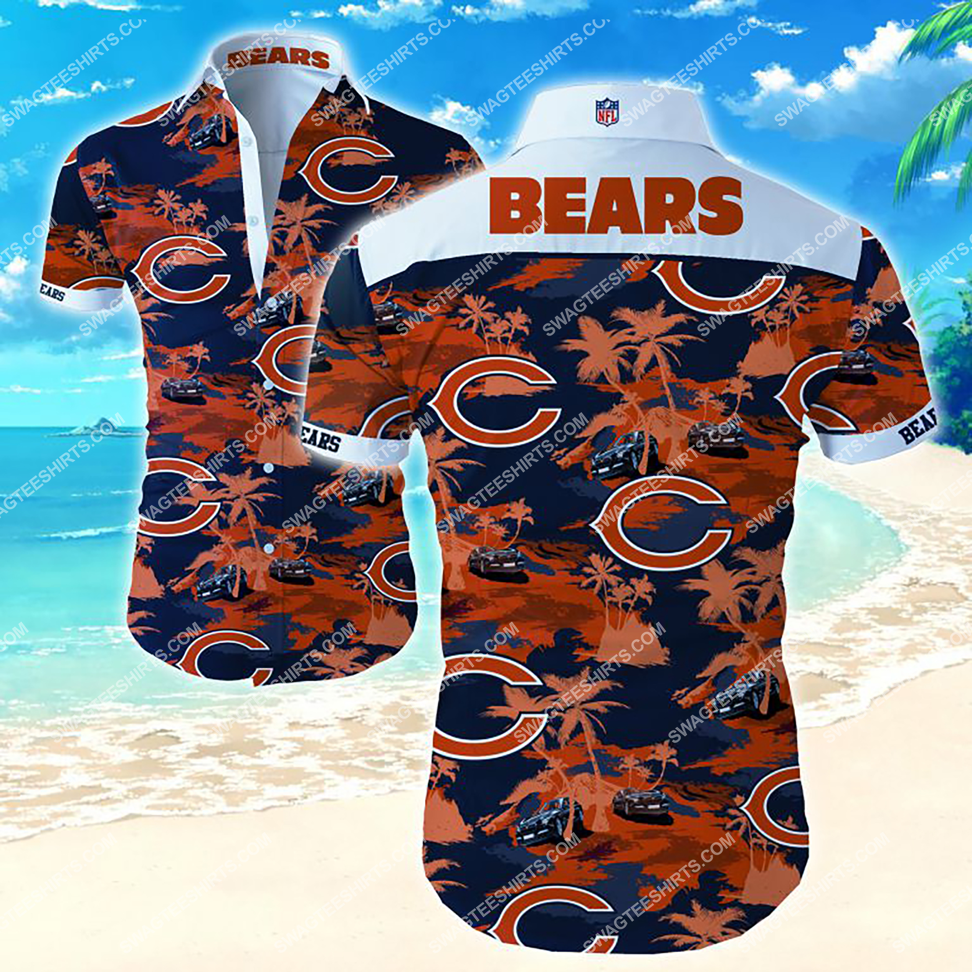 the chicago bears football team summer hawaiian shirt 2