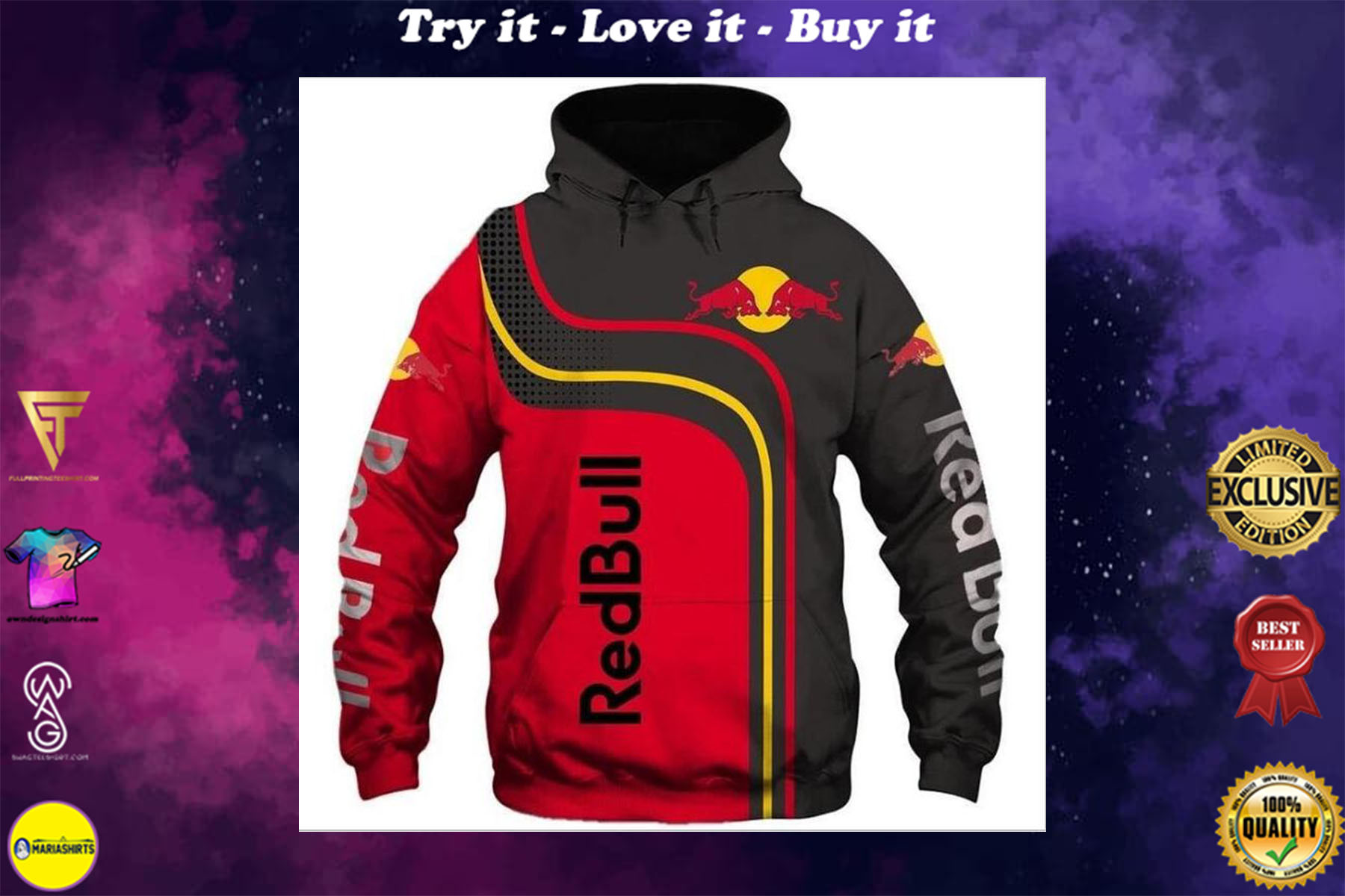 [highest selling] red bull energy drink racing full printing shirt – maria