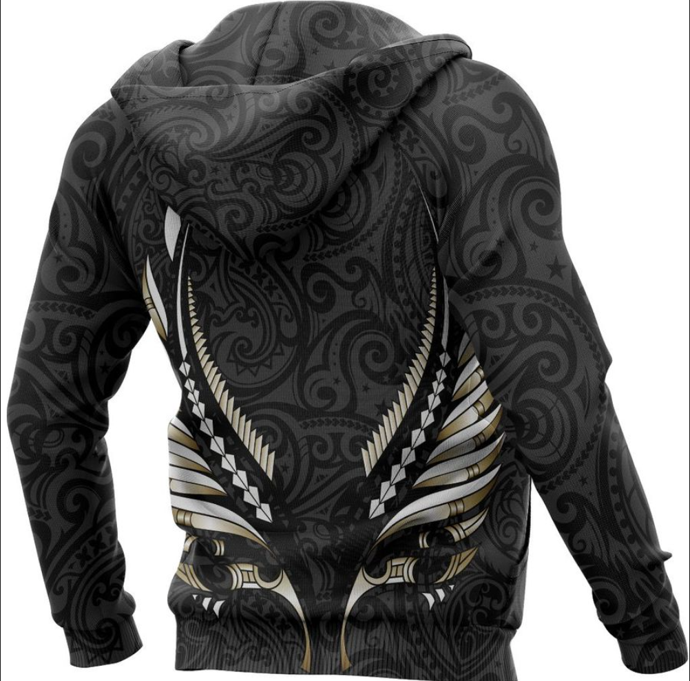 Aotearoa New Zealand all over printed 3D zip hoodie