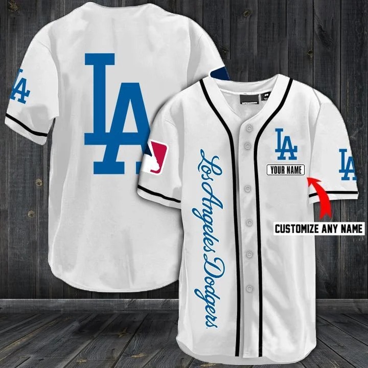 Los angeles dodgers custom name baseball shirt 1