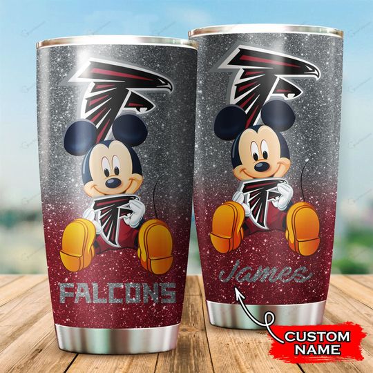 Atlanta Falcons Mickey Mouse Custom Name Tumbler