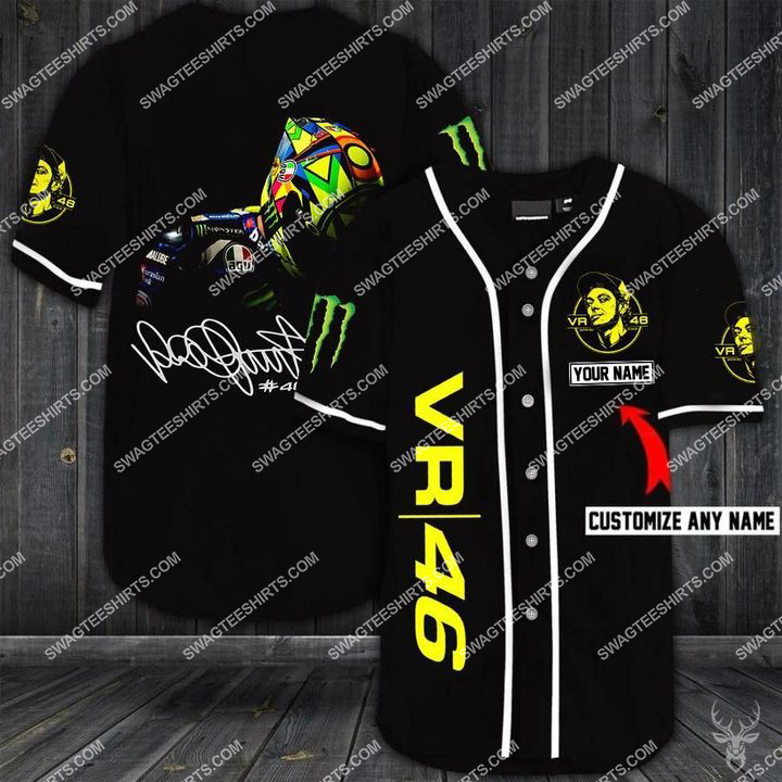 custom name sky racing team vr46 all over printed baseball shirt 1