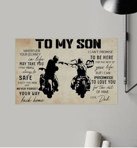 To my son biker poster