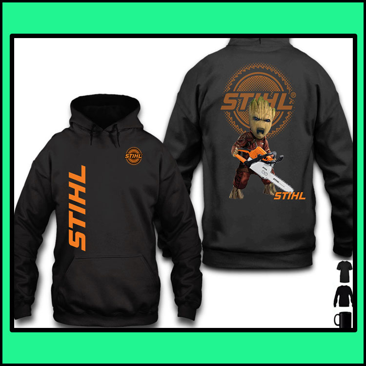 STIHL Groot 3d over print hoodie4