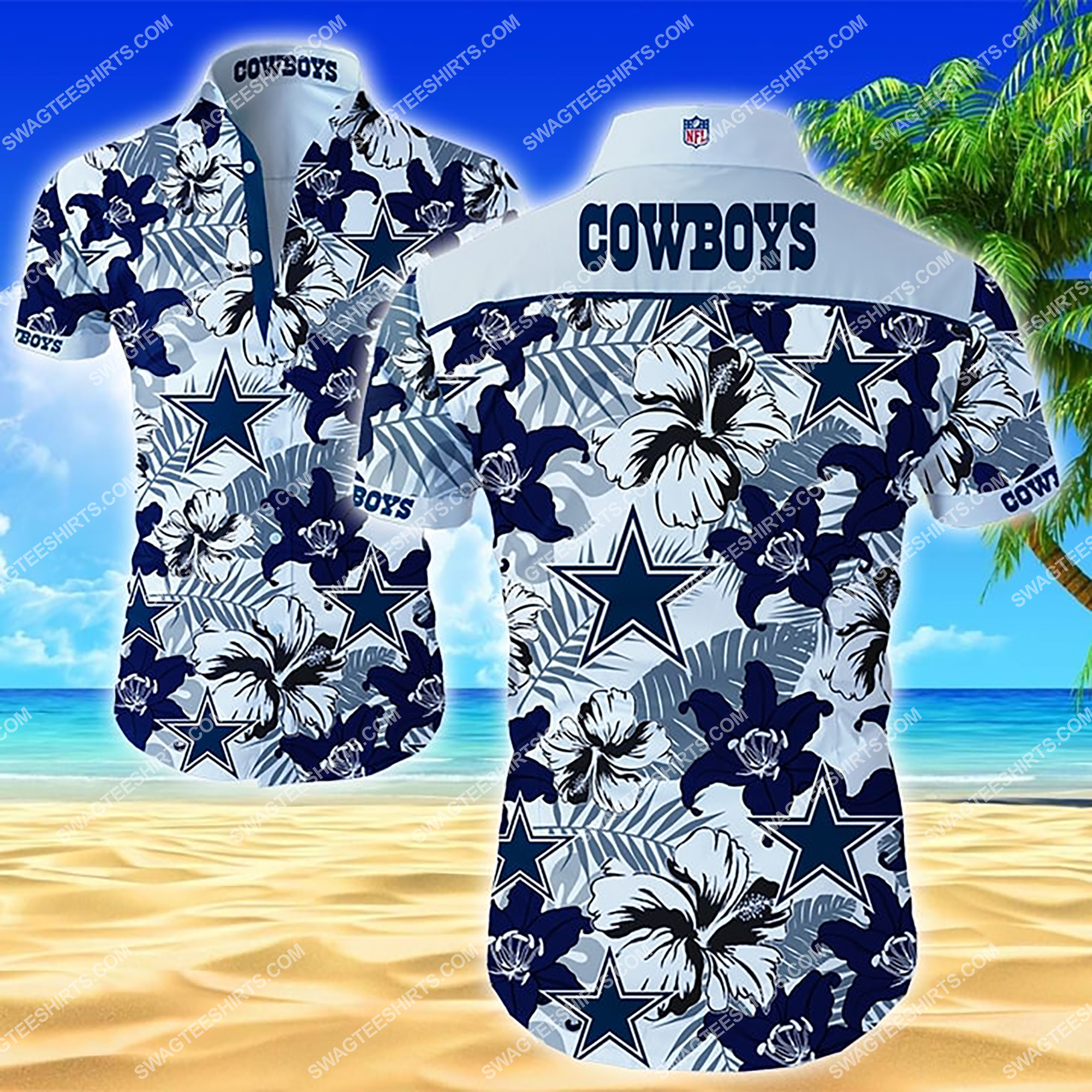 [highest selling] national football league dallas cowboys flower hawaiian shirt – maria