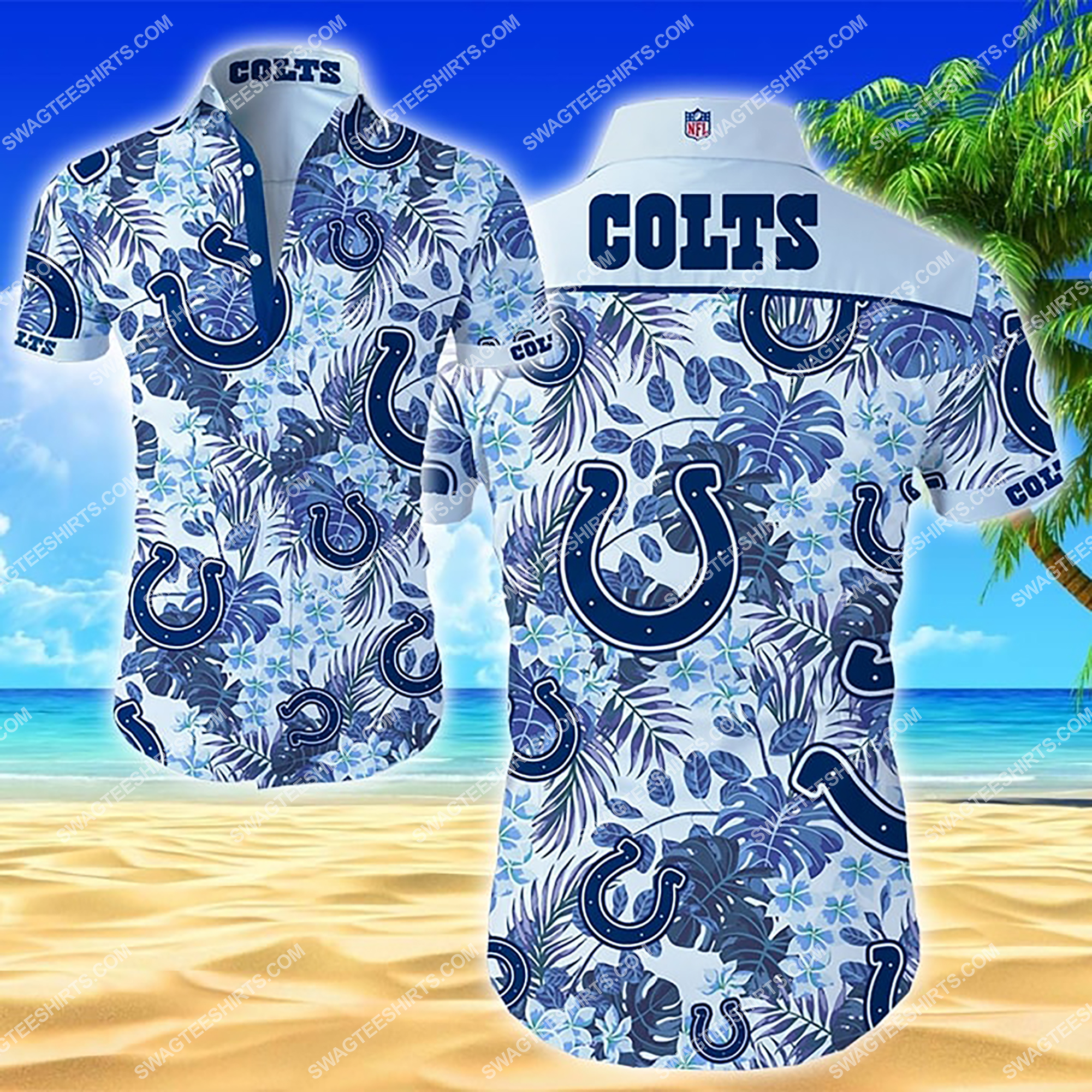 [highest selling] tropical indianapolis colts football team summer hawaiian shirt – maria
