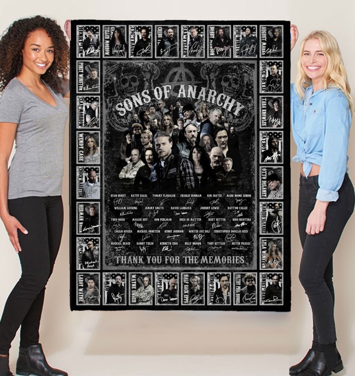 Son of anarchy actors signature blanket 1
