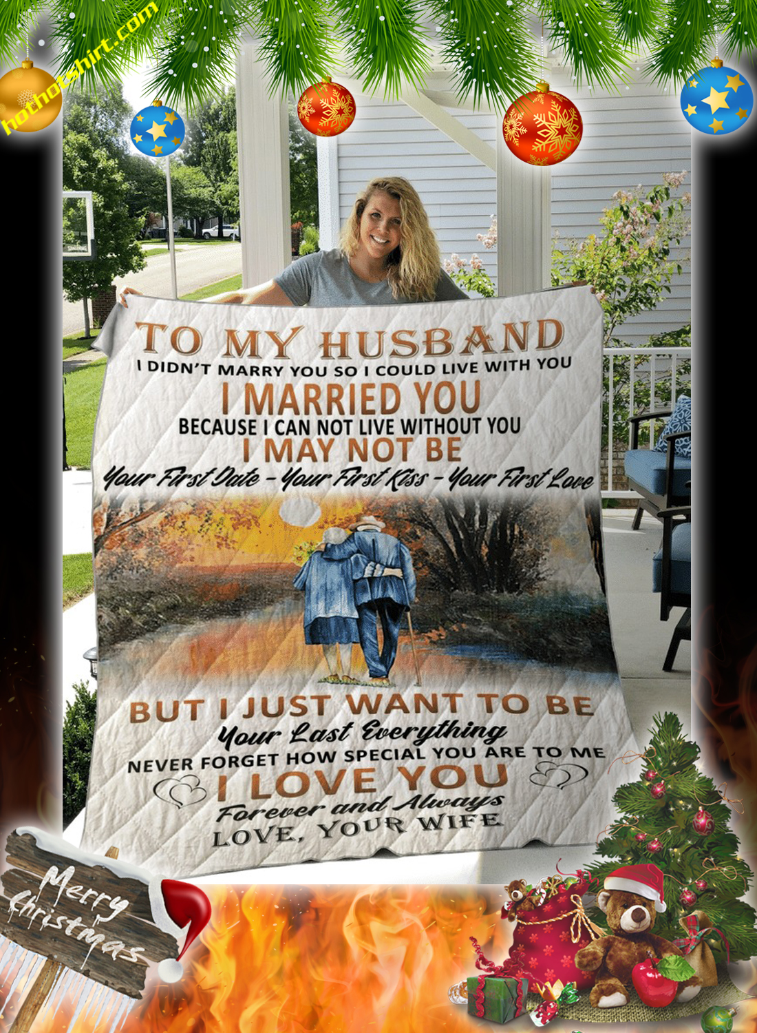 To my husband i didn’t marry you so i could live with you your wife quilt – Hothot 111120