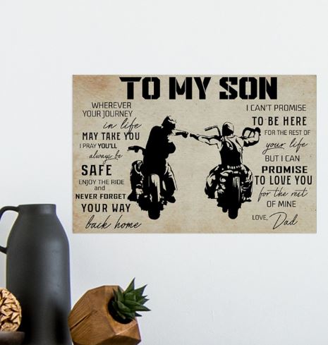 To my son biker poser 2