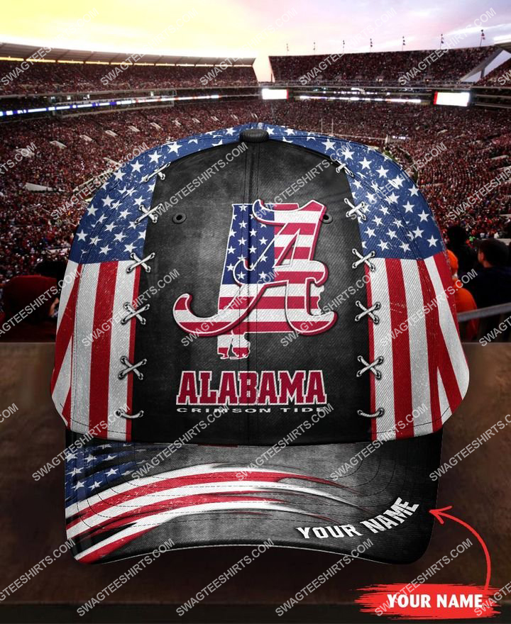 [highest selling] custom name alabama crimson tide and american flag full printing cap – maria