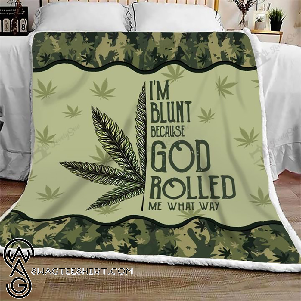 Weed mandala i'm blunt because god rolled me that way blanket - Maria
