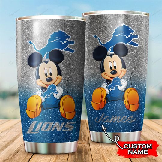 Detroit Lions Mickey Mouse Custom Name Tumbler – LIMITED EDITION