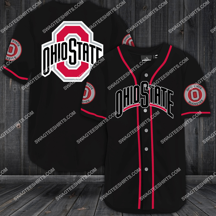 [highest selling] the ohio state buckeyes football team full printing baseball jersey – maria