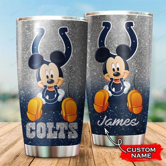 Indianapolis Colts Mickey Mouse Custom Name Tumbler – LIMITED EDITION