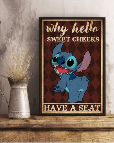 Stitch hello sweet cheeks poster 2