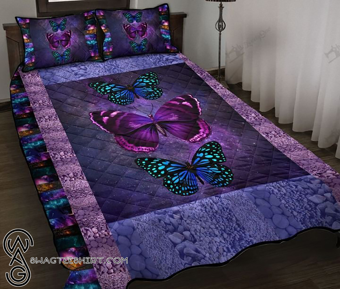 Butterfly galaxy full printing quilt - Maria