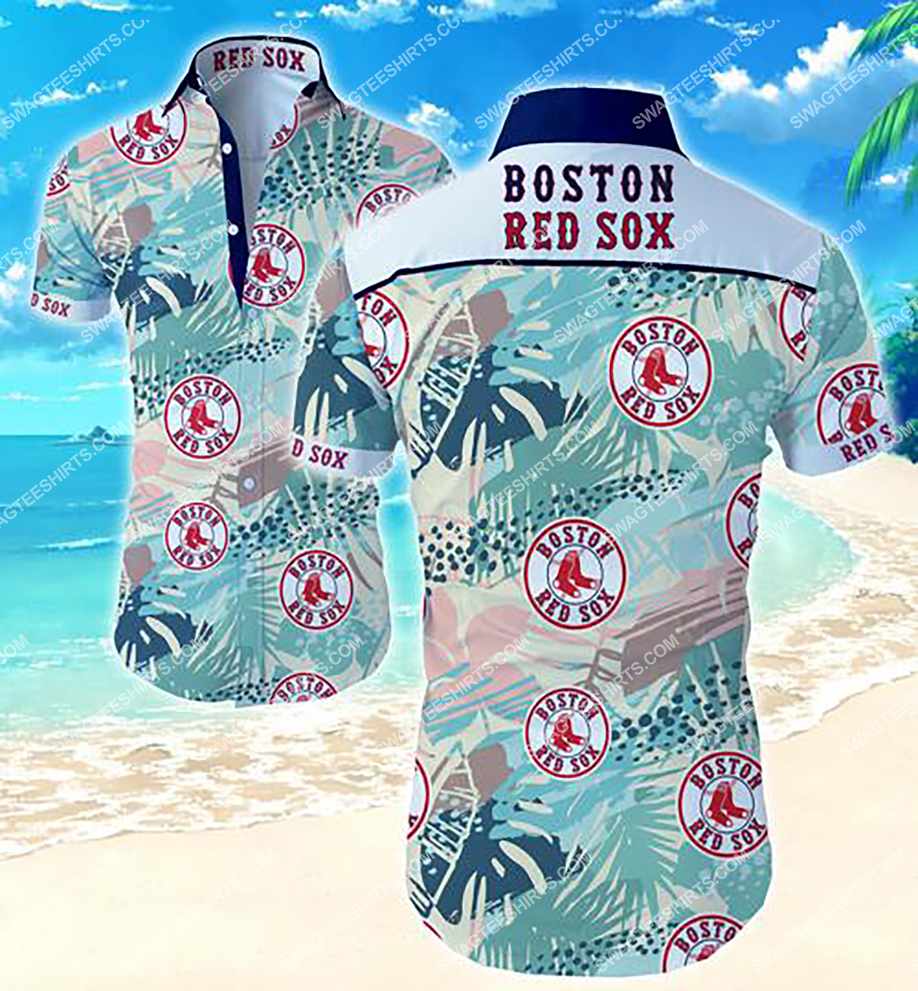 the football team chicago bears tropical summer hawaiian shirt 2