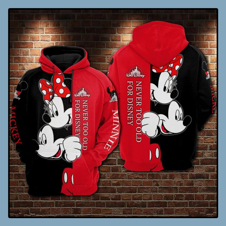 Mickey and Minnie never too old for Disney 3d hoodie