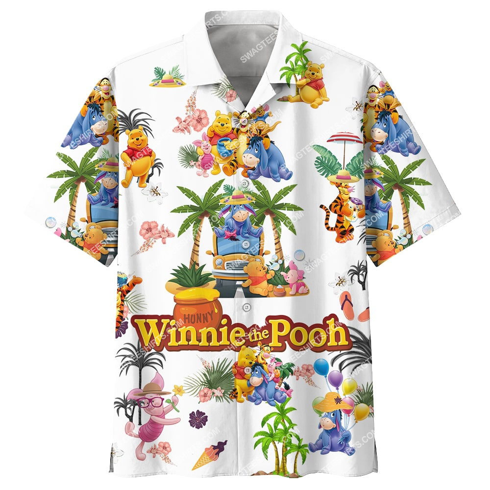 [highest selling] winnie the pooh on the beach summer full printing hawaiian shirt – maria