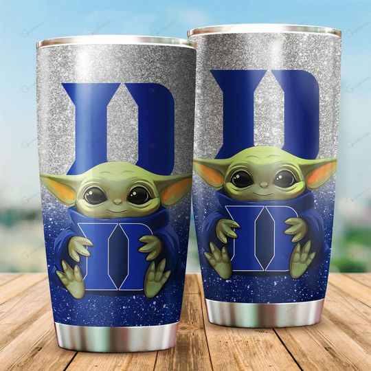 Duke Blue Devils Baby Yoda Tumbler