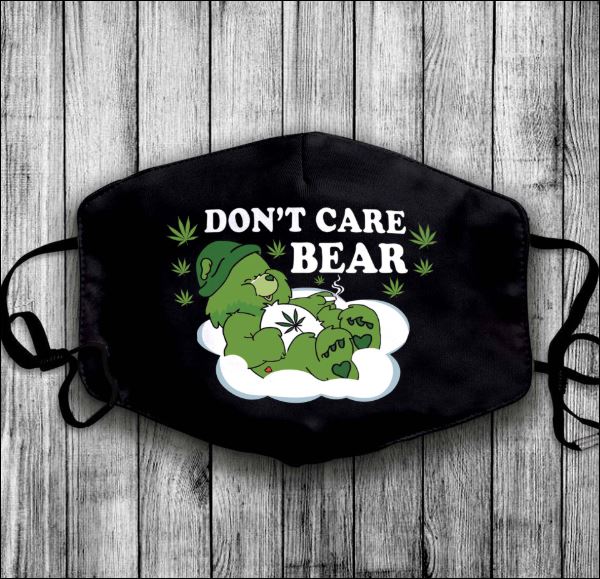 Weed dont care bear anti pollution face mask