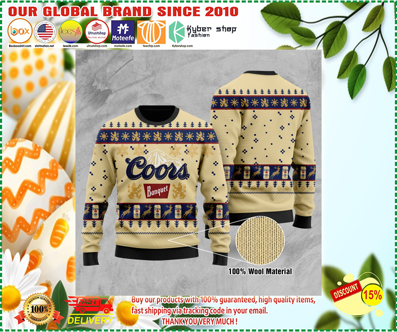 Coors banquet ugly Christmas sweater sweatshirt 1