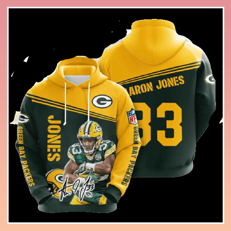 Green bay packers Aaron Jones 3d over print hoodie – LIMITED EDITION