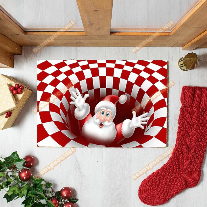 Christmas santa Clause 3D Illusion Doormat