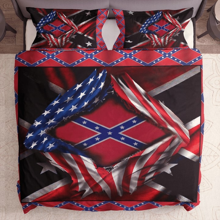 Usa Flag And Confederate Bedding Set, American Flag Twin Bed Sheets
