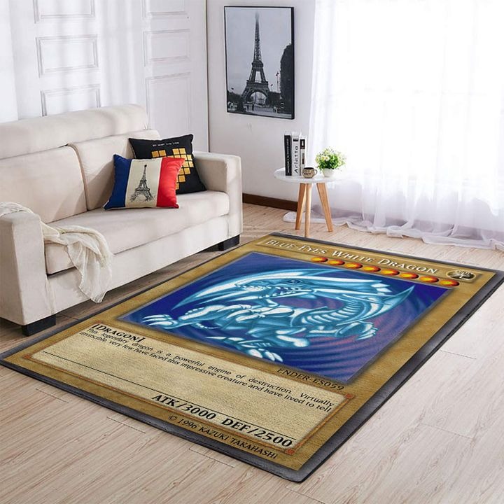 Yu-gi-oh blue-eyes white dragon rug carpet - Hothot 090621