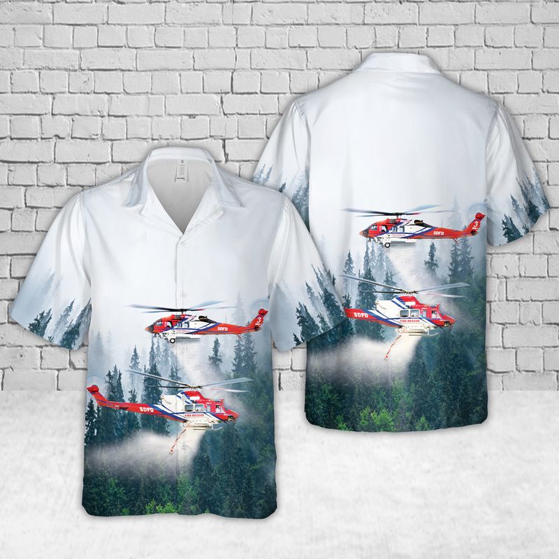 San diego fire-rescue department helicopter hawaiian shirt – LIMITED EDITION